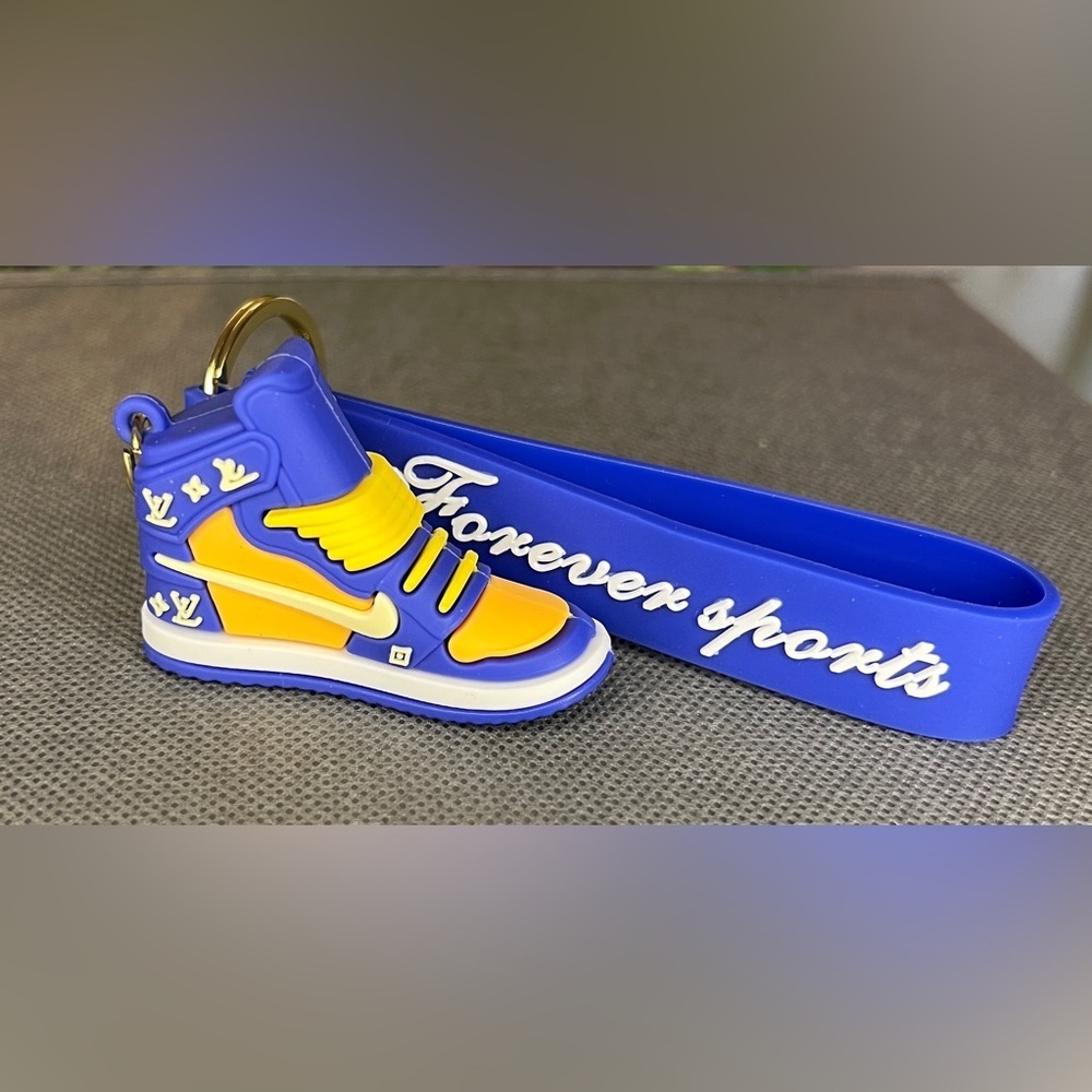 Fashion Blue/Yellow Sneaker Keychain